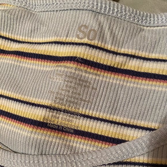 *SOLD* SO Striped Baby Blue T-Shirt - Picture 4 of 4